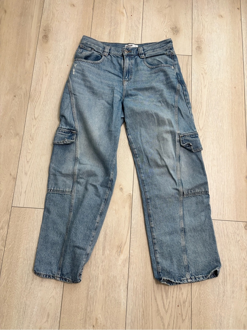 Garage Light Blue Denim Jeans with Cargo Detail